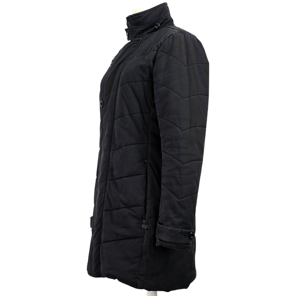 G Star Raw Classic Quilted Fully Lined Soft Warm Winter Black Coat Small Preppy - Picture 2 of 14